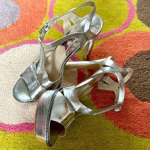 MICHAEL by MICHAEL KORS 4 1/2 platform silver sandals